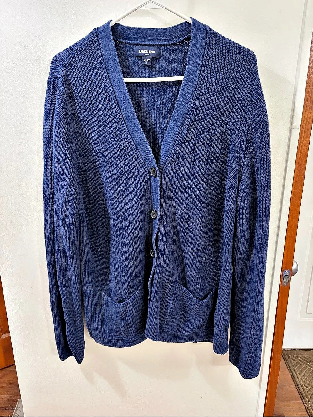 Land's End Women's Cardigan in Blue Size XLT